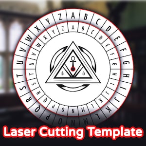 Chiffrerad Laserschnittvorlage