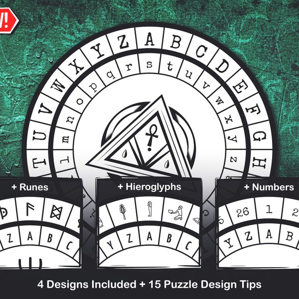 Cipher Wheel Printable Template Bundle