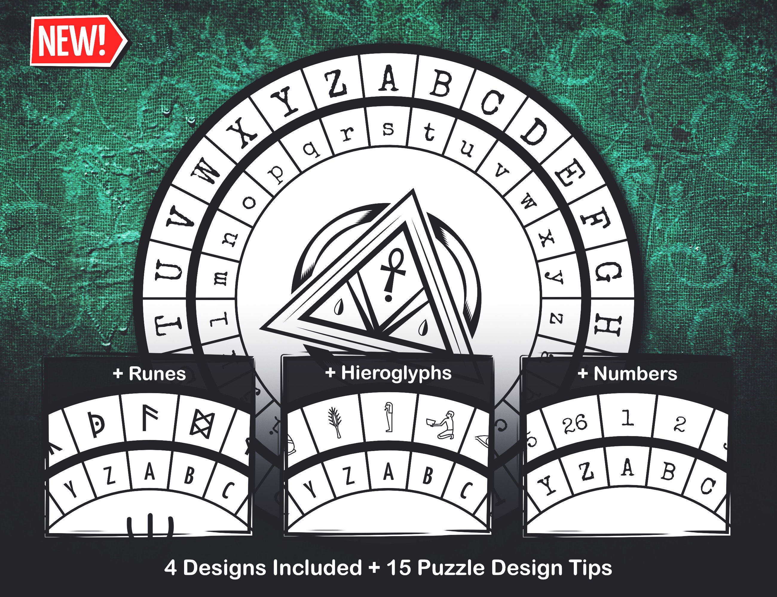 Cipher Wheel Printable Template Bundle Etsy