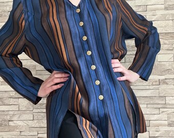 Vintage striped blue blouse