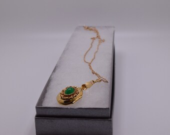 Gold Locket With Stone - Etsy