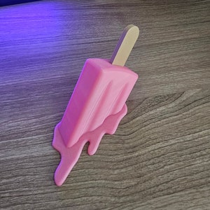 Melting Icecream Pop wall or desk art. Drippy popsicle