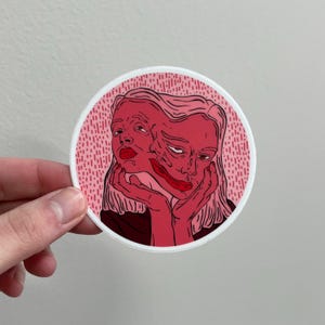 I’m So Tired | Sticker | Art Sticker | Water Bottle Stickers | Laptop Stickers | Trippy Sticker | Pink Sticker | Original Art Sticker