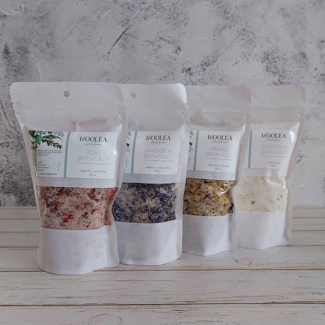 Bath Salt Set, Floral Bath Salt Box, Different Bath Salt Flavours Set, Luxury Bath Salt Gift Box