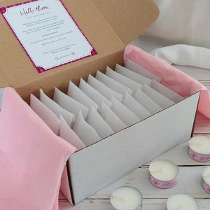 Tealight sample box, soy wax tealights, mini candles, small candles