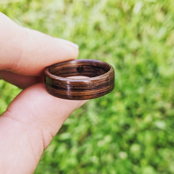Smoked Oak Timber Ring Made in Tasmania Wood Ring 