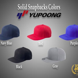 Custom Logo Yupoong 6089, 5089, 6007 Flat Visor Snapback Hats Hats | Custom Embroidered Logo | Custom Design | Custom Hats