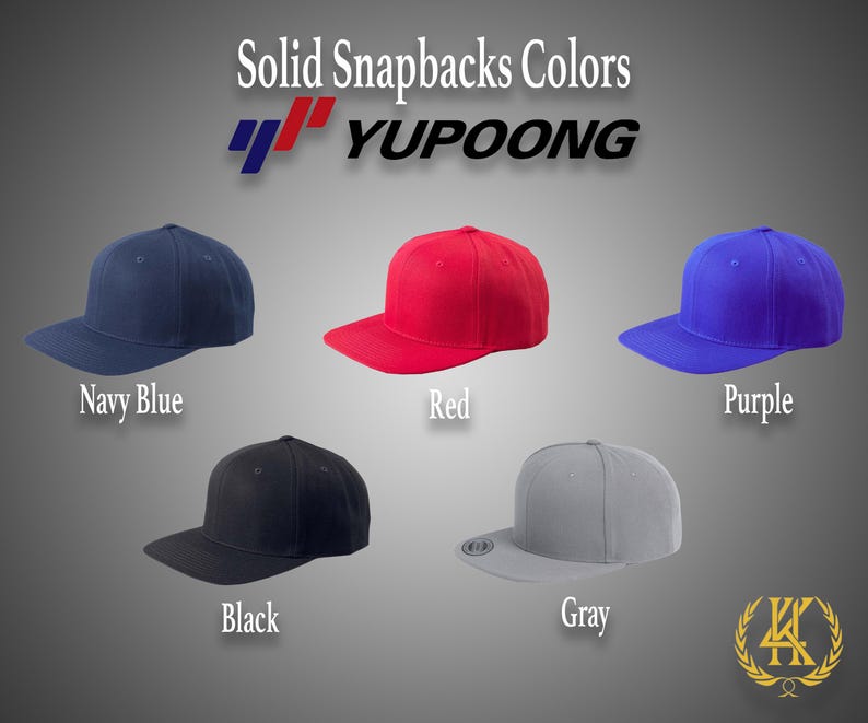 Custom Logo Yupoong 6089, 5089, 6007 Flat Visor Snapback Hats Hats | Custom Embroidered Logo | Custom Design | Custom Hats