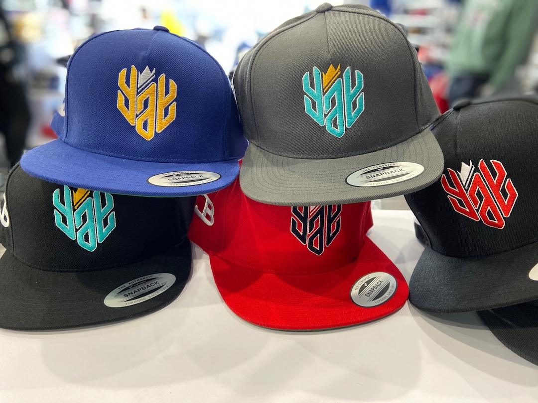 Personalized Custom Logo Embroidered Snapback Hat, Custom Text