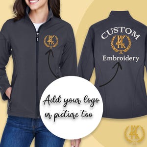 Chaqueta softshell de polar de dos capas para mujer CORE365 Cruise, regalos personalizados, chaqueta de enfermera, chaqueta médica, chaqueta bordada personalizada