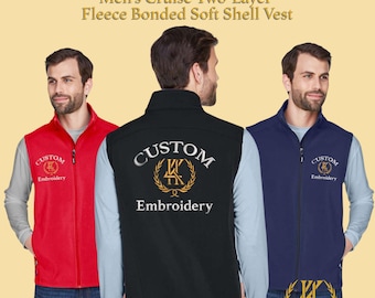 Op maat geborduurd softshell-vest heren | Waterafstotend fleecevest met logo