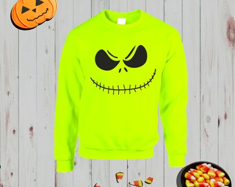 Jack O Lantern Sweatshirt | Spooky Season Apparel | Halloween Sweatshirt | Pumpkin Sweater | Cute Fall Crewneck | Pumpkin Face Shirt