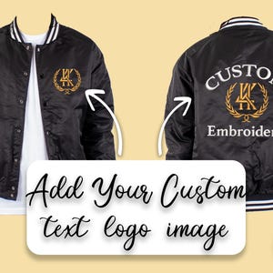Shaka Wear Varsity Lite Bomber Jacket, Personalized Gifts, Custom embroidered Jacket