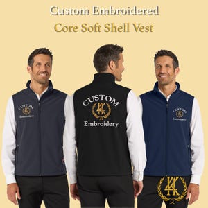 Custom Embroidered Core Soft Shell Vest | Wind & Water-Resistant Microfleece-Lined Vest
