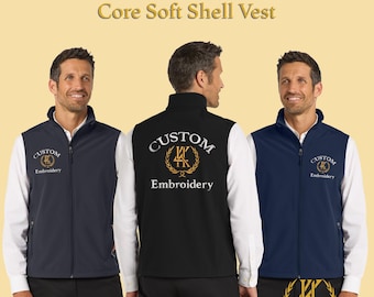 Chaleco Softshell Core con bordado personalizado / Chaleco con forro polar resistente al viento y al agua