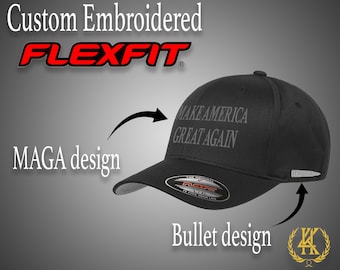 Cappello Flexfit MAGA: berretto ricamato Trump 2024