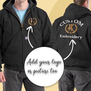 Berne Men&#39;s Berne Heritage Hooded Jacket, Personalized Gifts, Custom embroidered Jacket