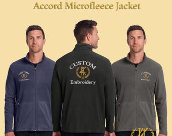 Jaqueta Accord em Microfibra com Bordado Personalizado | Camada de Fleece Macia e Leve que Não Forma Pilling