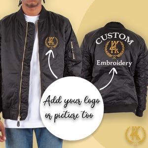 Shaka Wear Adult Bomber Jacket, Personalized Gifts, Custom embroidered Jacket Work Jacket, Bulk Customized Company Jackets