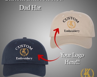 Custom Embroidered Classic Dad Hat | Personalised Low-Profile Cap with Team Logo or Design