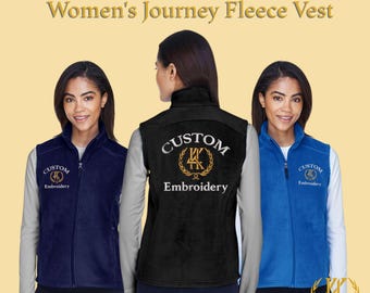 Individuell bestickte Fleeceweste für Damen | Personalisierte Anti-Pillen-Weste mit Teamlogo oder Design