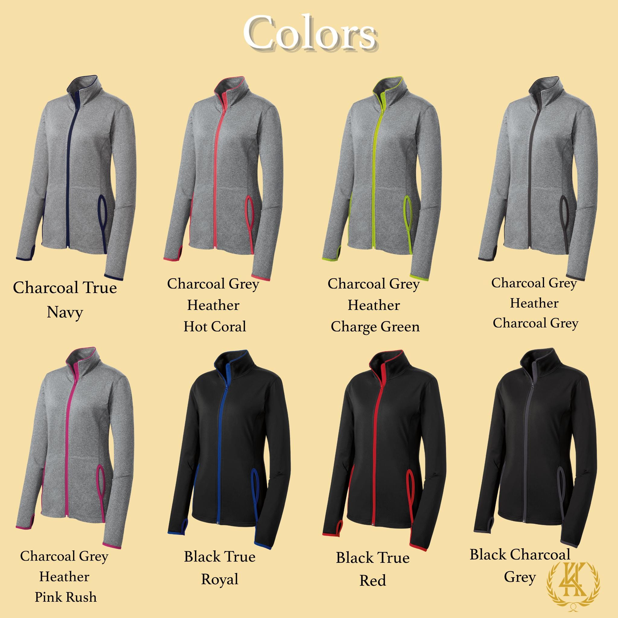 Custom Embroidered Women's Contrast Full-zip Jacket | Personalized ...