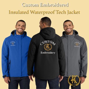 Custom Embroidered Insulated Waterproof Tech Jacket | 10K/10K Breathable Weather Protection