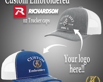 Custom Logo Embroidered Richardson 112 Trucker Hat: Personalized Design