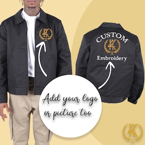 Shaka Wear Men&#39;s Mechanic Jacket, Personalized Gifts, Custom embroidered Jacket