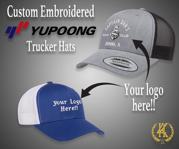Personalized Embroidered Yupoong Trucker Hat: Custom Logo, Text