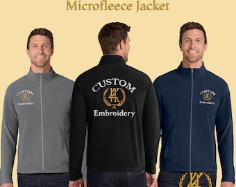 Custom Embroidered Microfleece Jacket | Lightweight Personalized Fleece Outerwear