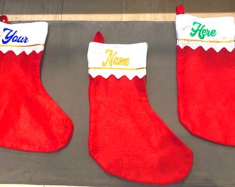 Personalized name stocking, Custom Family Christmas Stockings, Large Stockings, Christmas Ornaments for Home Decorations