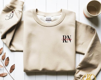 Sudadera bordada de enfermera personalizada: jersey médico personalizado