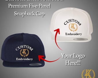 Gorra snapback bordada personalizada / Gorra de cinco paneles de perfil alto