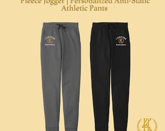 Custom Embroidered Fleece Jogger | Personalized Anti-Static Athletic Pants
