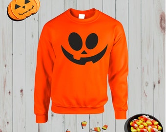 Jack O Lantern Sweatshirt | Spooky Season Apparel | Halloween Sweatshirt | Pumpkin Sweater | Cute Fall Crewneck | Pumpkin Face Shirt