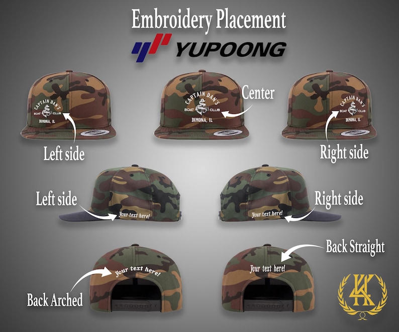 Custom Logo Yupoong 6089, 5089, 6007 Flat Visor Snapback Hats Hats | Custom Embroidered Logo | Custom Design | Custom Hats