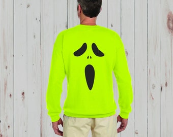 Scream Spooky Halloween Crewneck Sweater, Sweatshirt Jack O Lantern Sweatshirt, Halloween Sweatshirt,   Halloween Costumes Long Sleeve