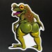 Loveland Frog Man Cryptid Butt Vinyl Sticker 4.5 inch tall