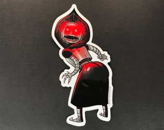 Flatwoods Monster Cryptid Butt Vinyl Sticker 4.5 inch tall Braxie