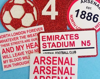 Arsenal Cake Toppers Personalised With Age Football Cake Topper