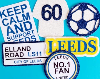 Luxury Leeds Inspired Cake Toppers Personalised With Number