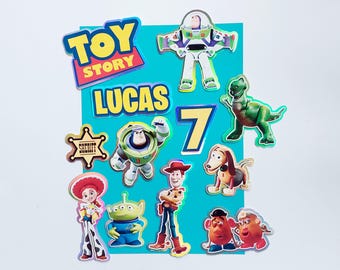 Toy Story Inspired Cake Toppers Personalised Name Age Cake Decorations