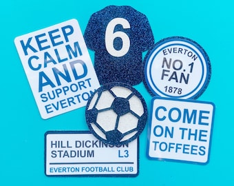 Luxury Everton Inspired Cake Toppers Personalised With Number