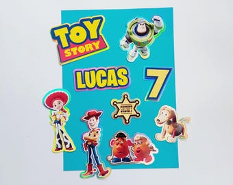 Toy Story Cake Toppers Inspired Personalised Name Age Cake Decorations