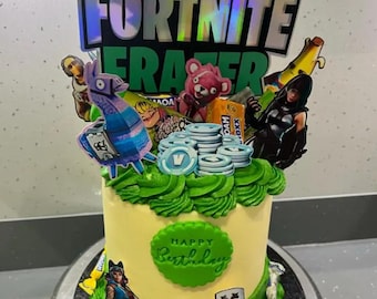 Personalised Holographic Gamers Cake Topper 3D Cake Topper - Personalised With Name and Age 18cm x 17.5cm