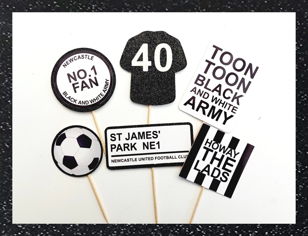 Football Cake Toppers Newcastle Inspired Cupcake Toppers Charms