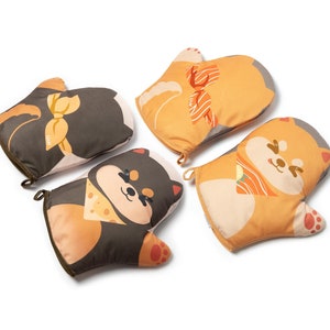 Shiba Küchenhandschuh - Entworfen für Shiba Inu Liebhaber, gesteppter Housewarming Ofenhandschuh, Hundemama handgemachtes Weihnachtsgastgeschenk Geschenk ** NUR 1 STÜCK **