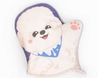 Dog Kitchen Mitt: Quilted Puppy Oven Glove, Dog Lover Gift