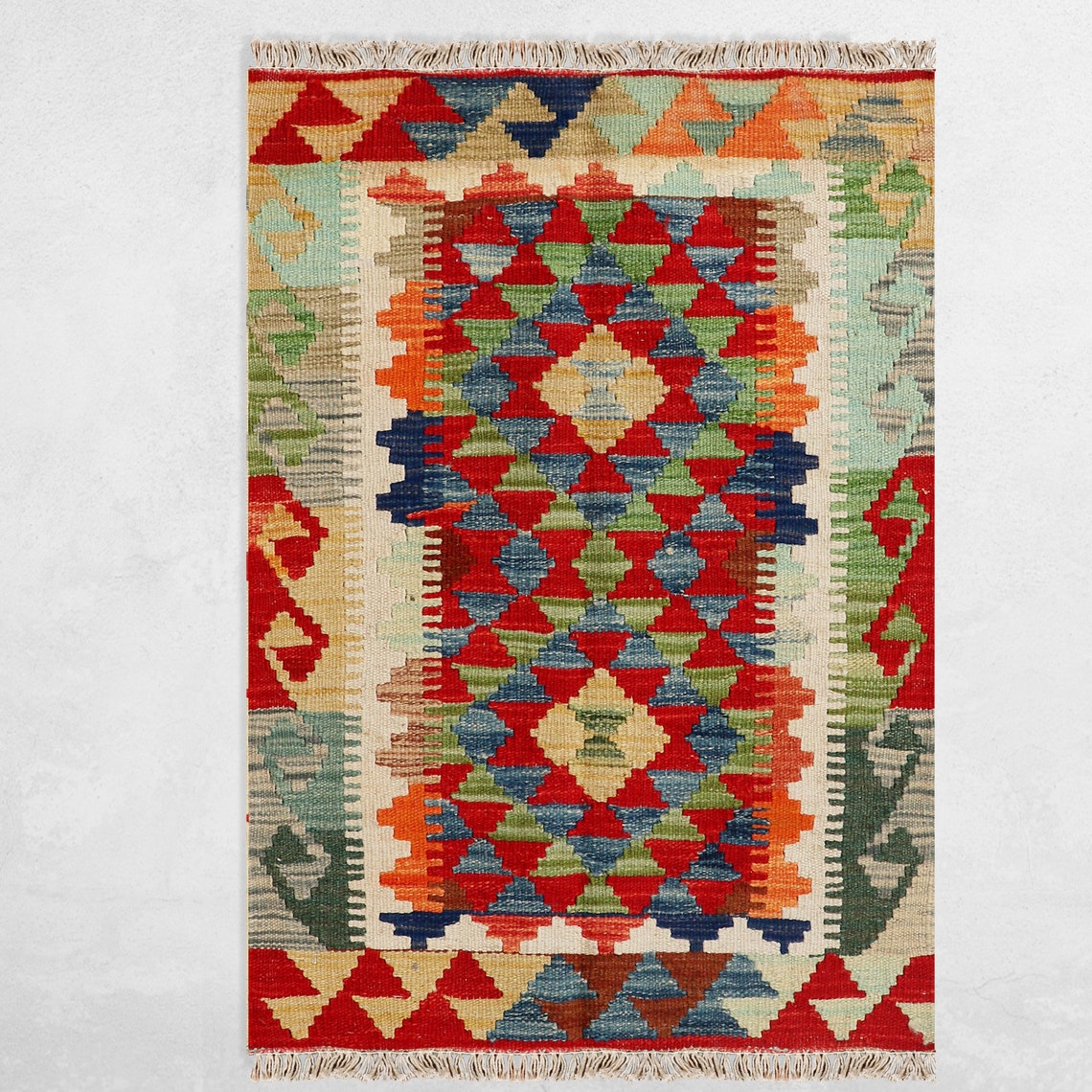 Handmade Tapestry or Kilim with Vibrant Colors Etsy